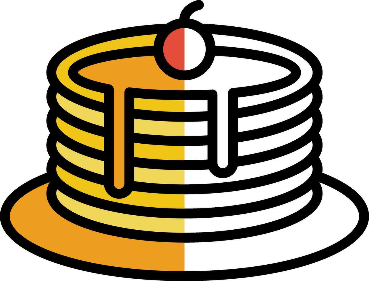 Pfannkuchen-Vektor-Icon-Design vektor