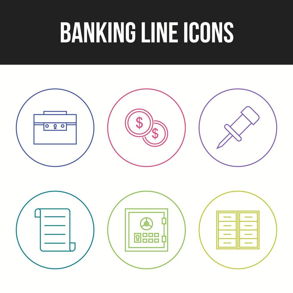 einzigartige Banking-Icons für den persönlichen und kommerziellen Gebrauch vektor