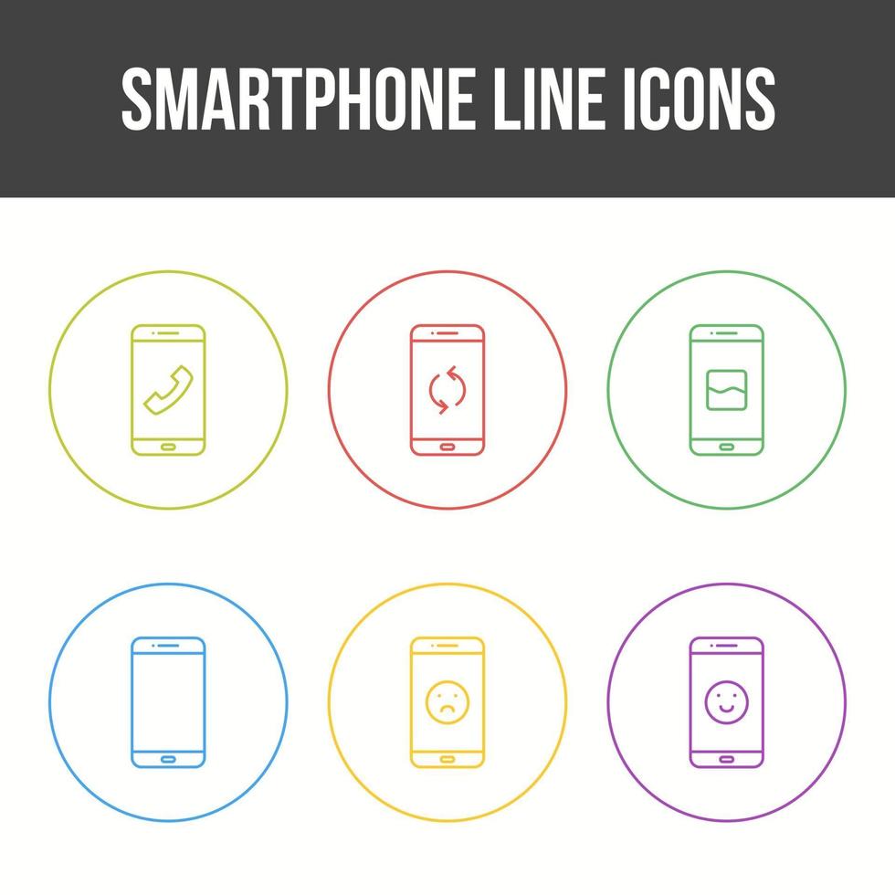 smartphone och mobilappar vektor ikonuppsättning