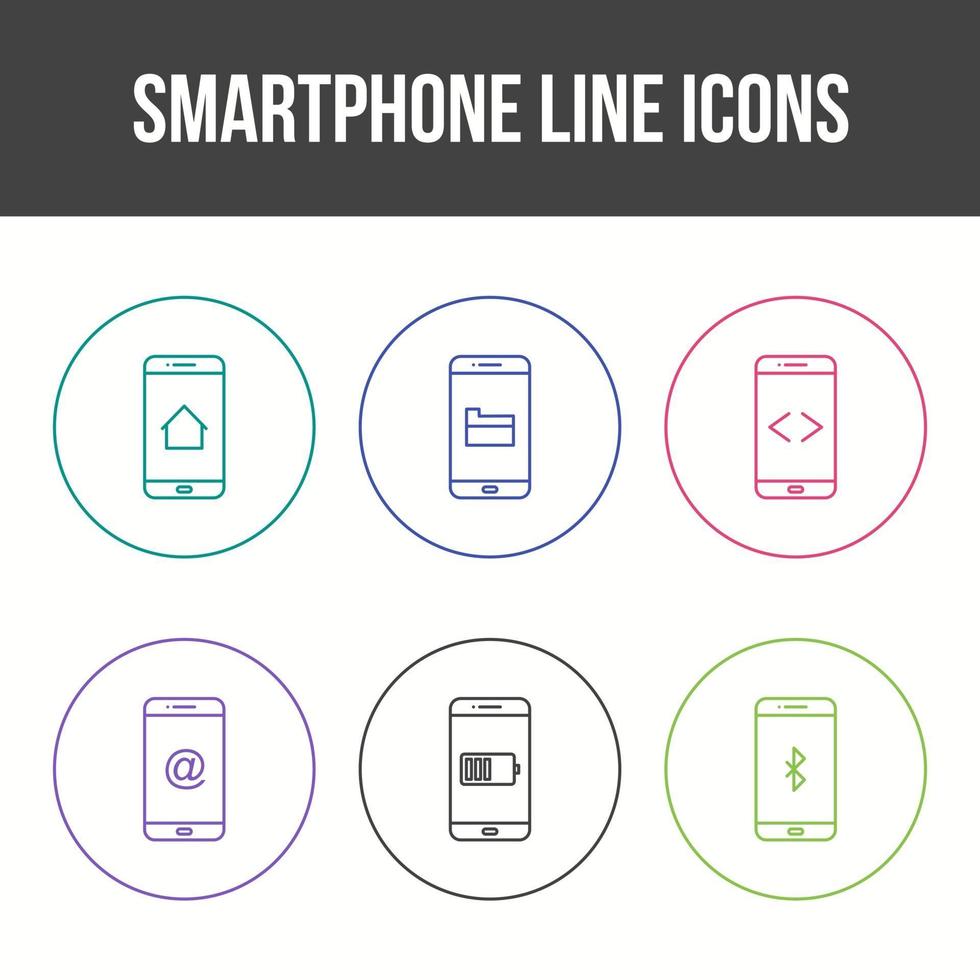 Smartphone- und mobile Apps-Vektor-Icon-Set vektor