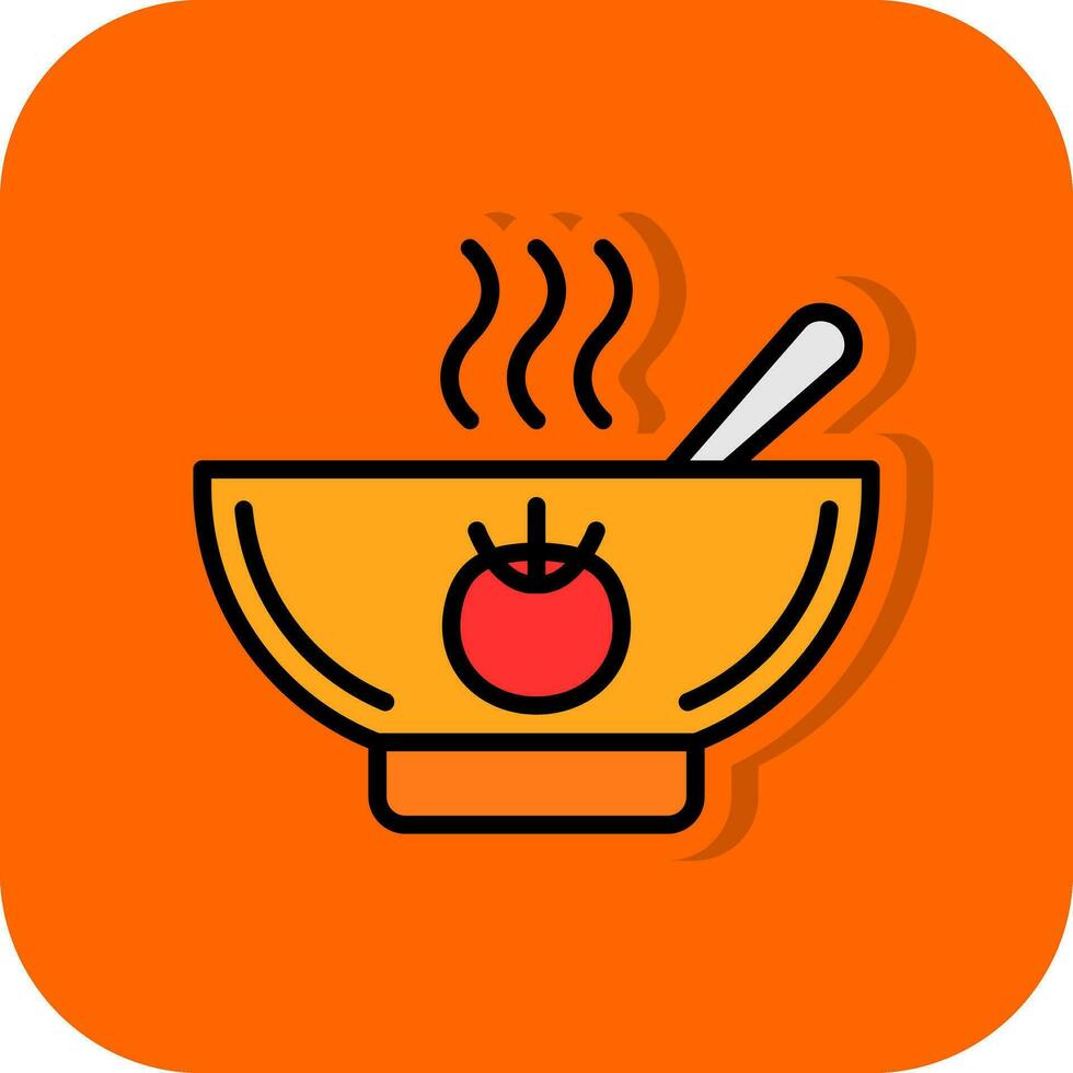 Tomate Suppe Vektor Symbol Design