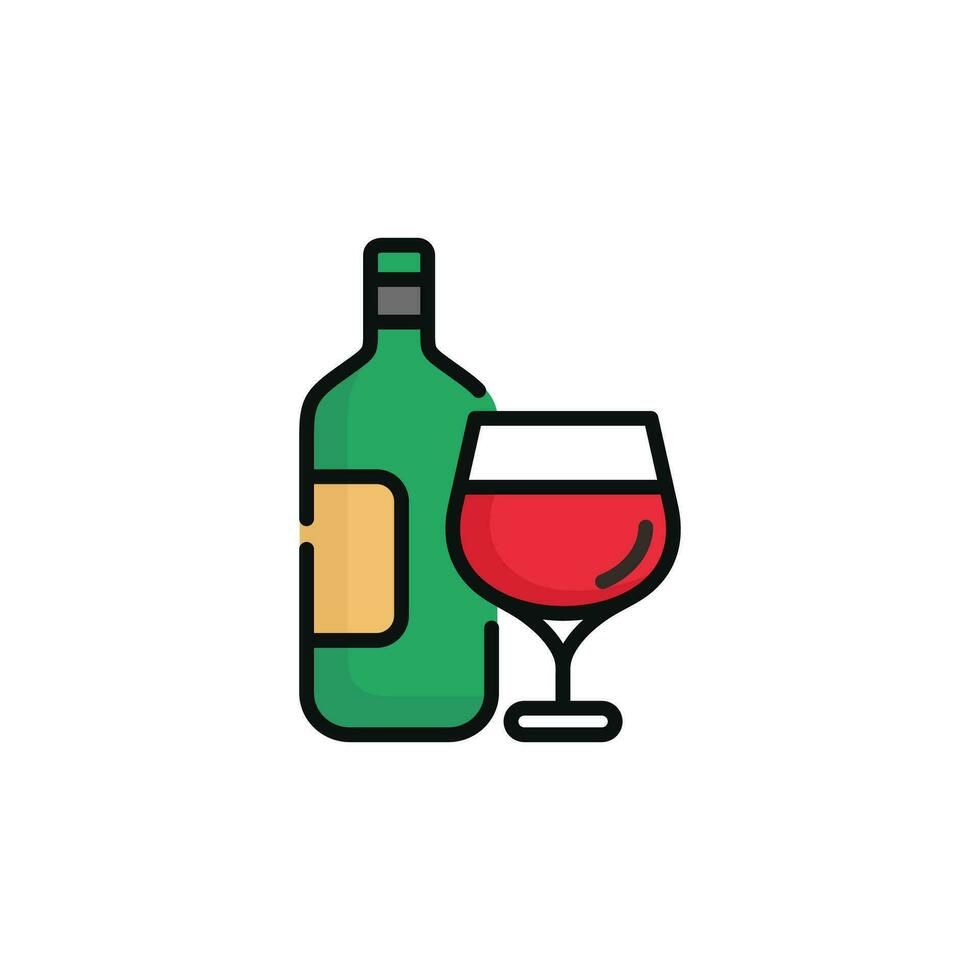 vin vektor illustration isolerat på vit bakgrund. vin ikon