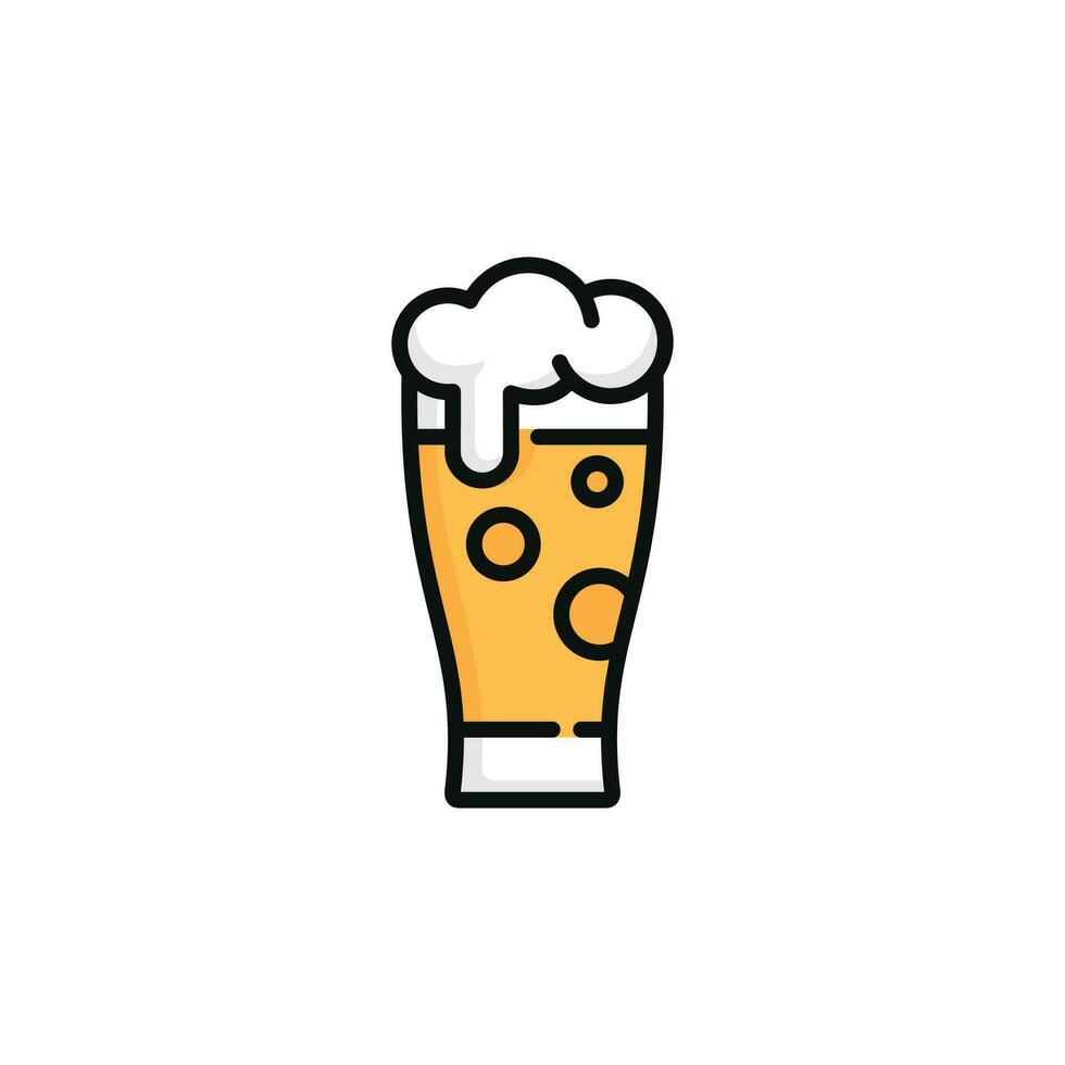 Bier Vektor Illustration isoliert auf Weiß Hintergrund. Bier Symbol
