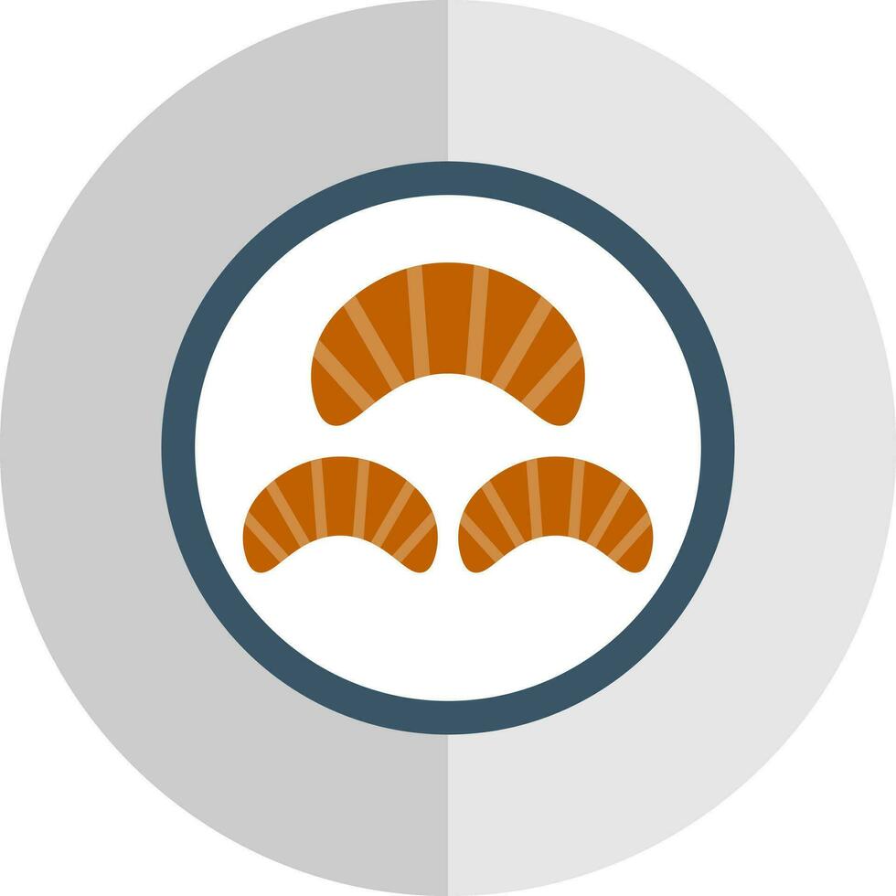 Croissant-Vektor-Icon-Design vektor