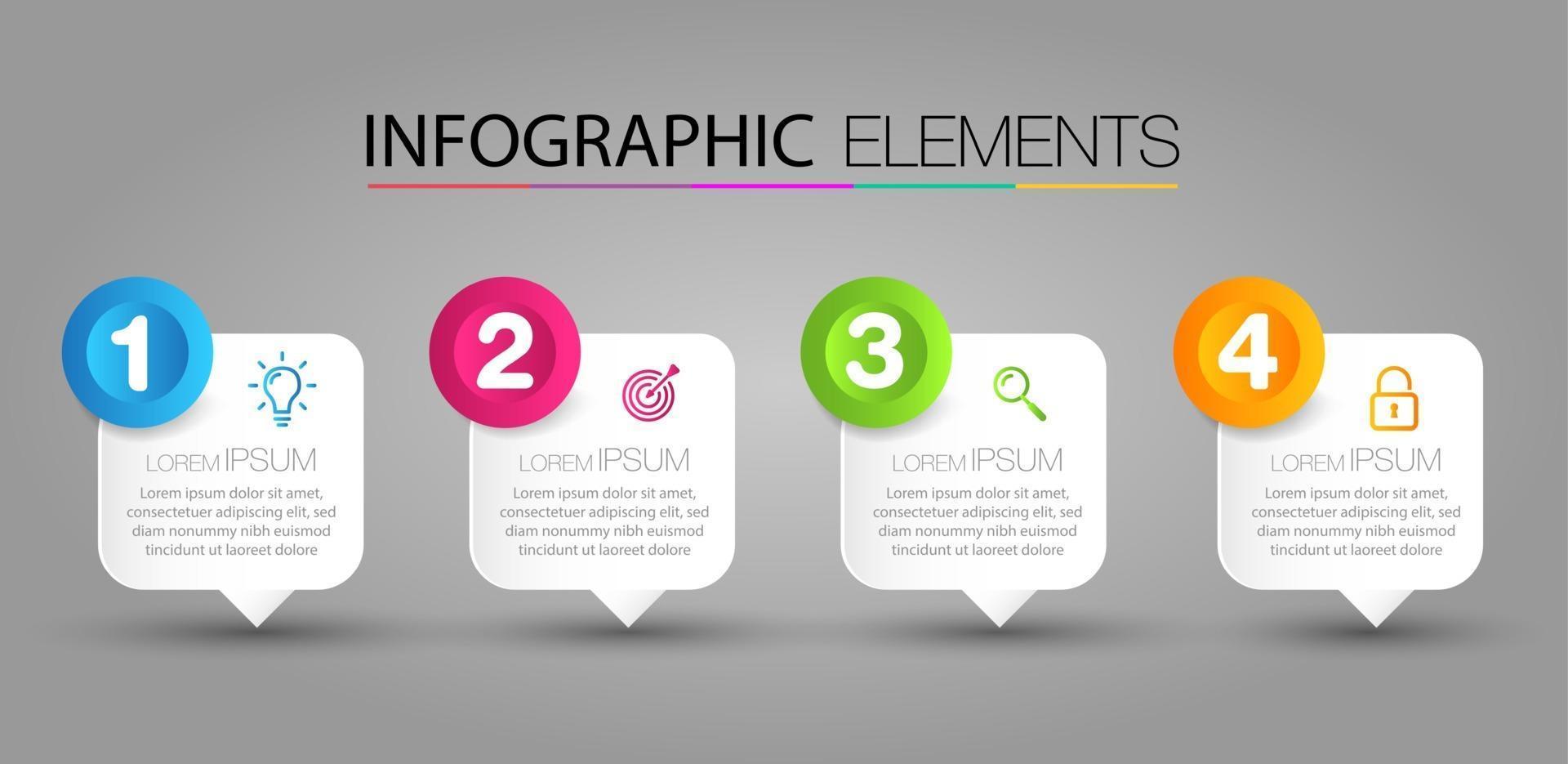 moderne Textfeld-Vorlage, Infografik-Banner vektor