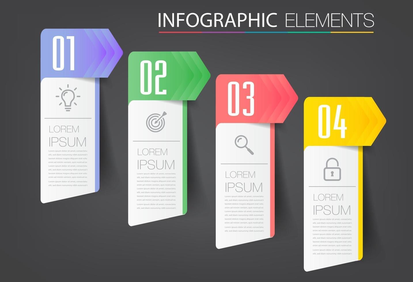 moderne Textfeld-Vorlage, Infografik-Banner vektor