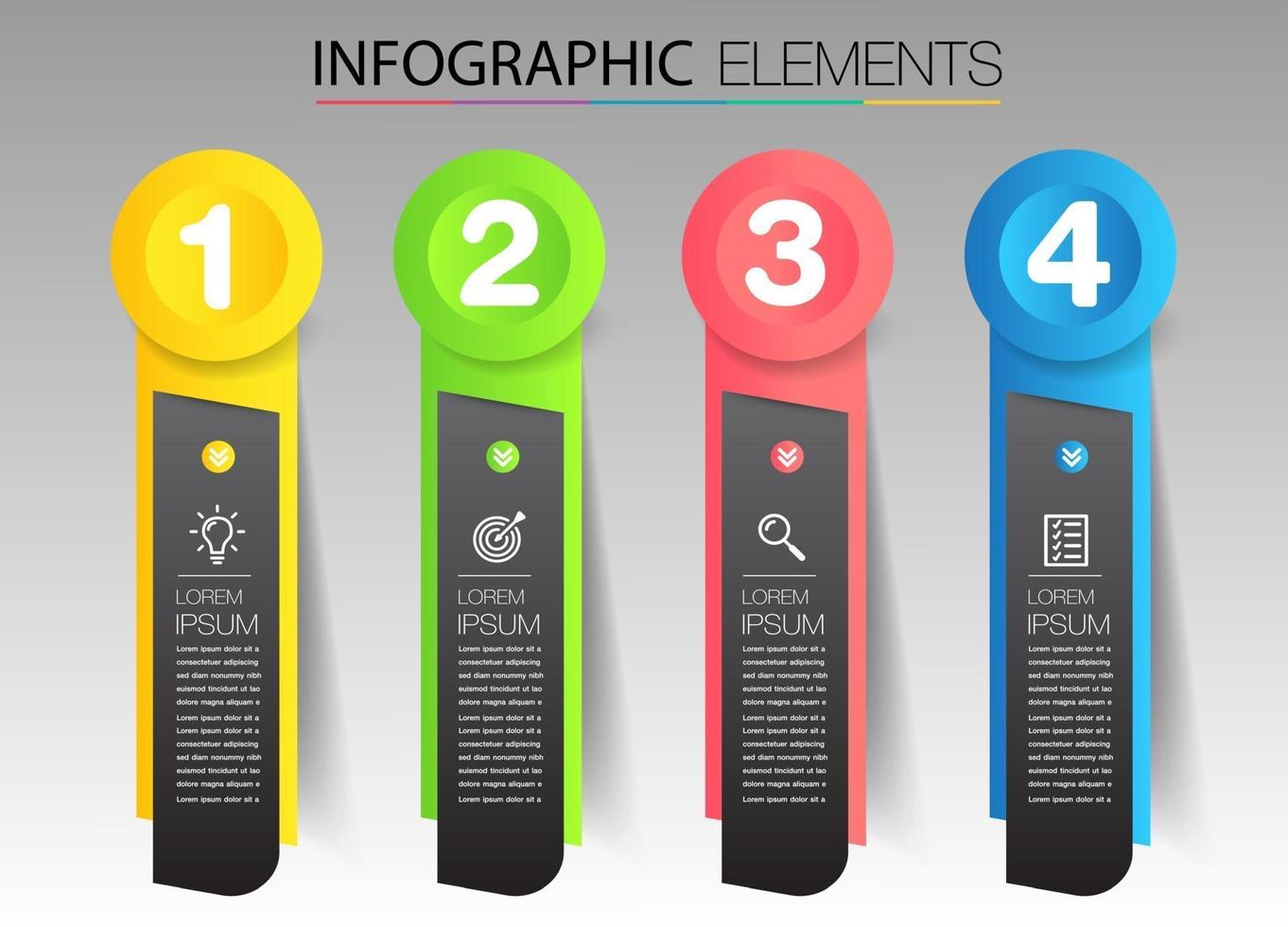 moderne Textfeld-Vorlage, Infografik-Banner vektor