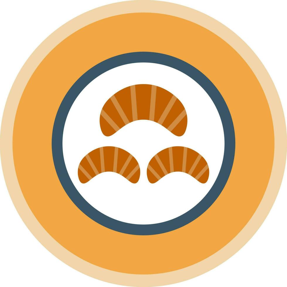 Croissant-Vektor-Icon-Design vektor