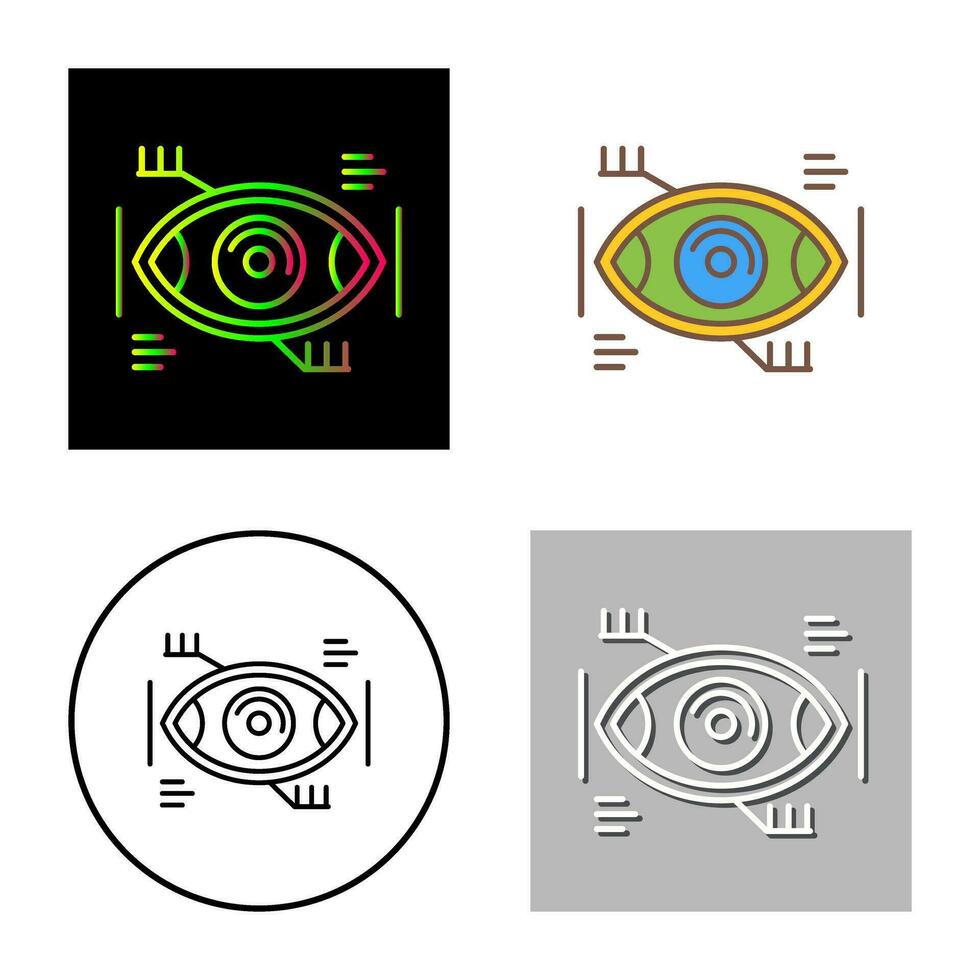 Vektorsymbol für die Augenerkennung vektor