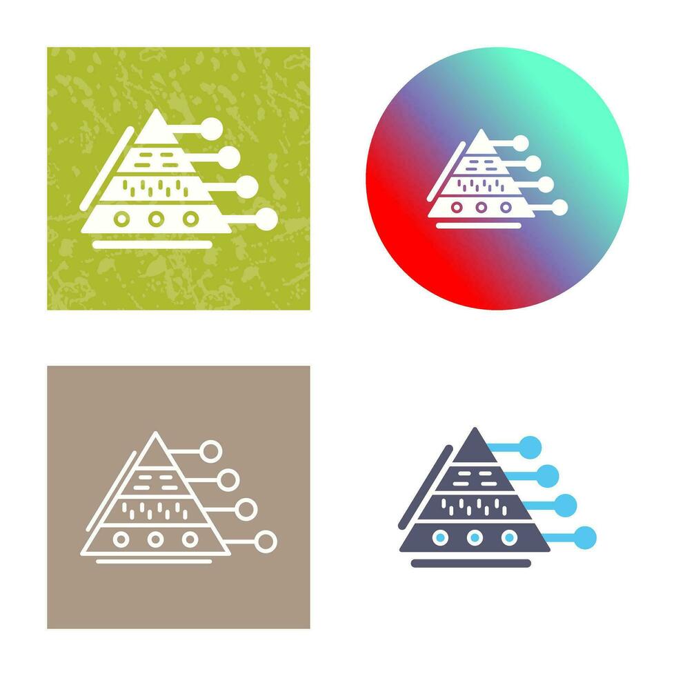 pyramid Graf vektor ikon