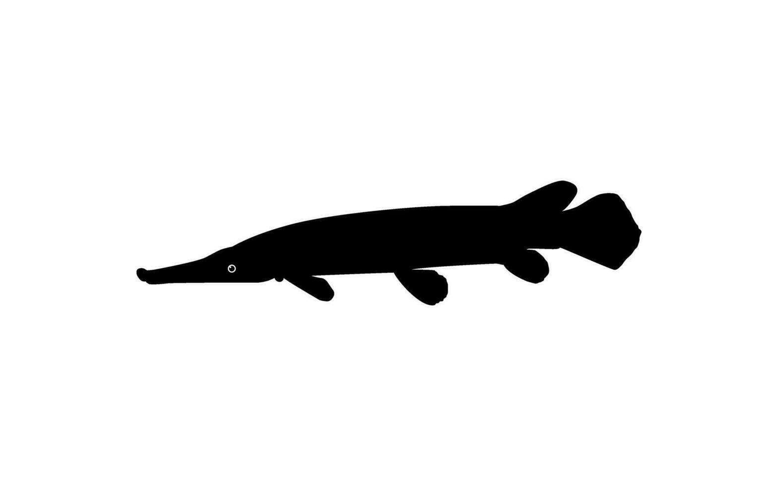 alligator fisk silhuett, kan använda sig av för konst illustration logotyp gram, piktogram, hemsida, eller grafisk design element. vektor illustration