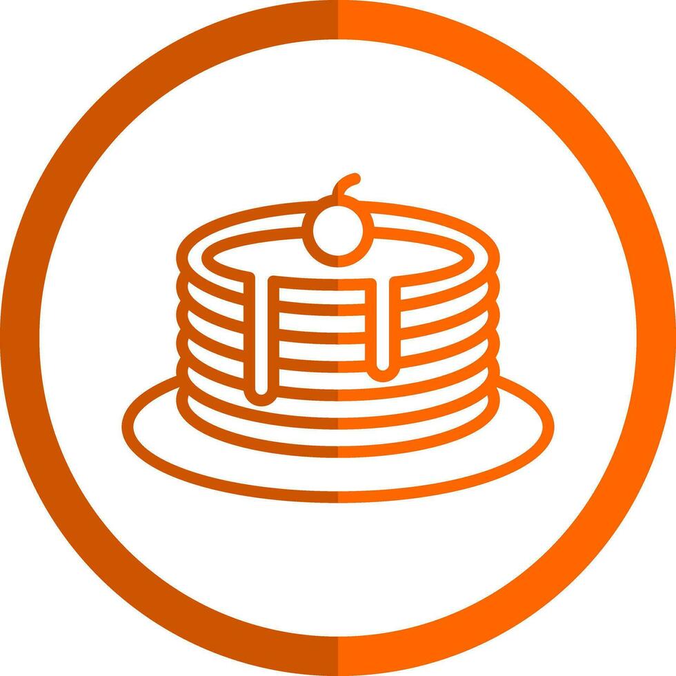 Pfannkuchen-Vektor-Icon-Design vektor