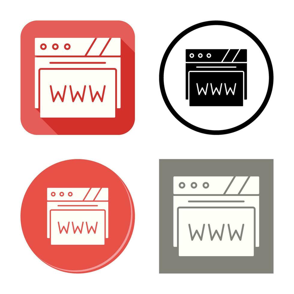 Webbrowser-Vektorsymbol vektor