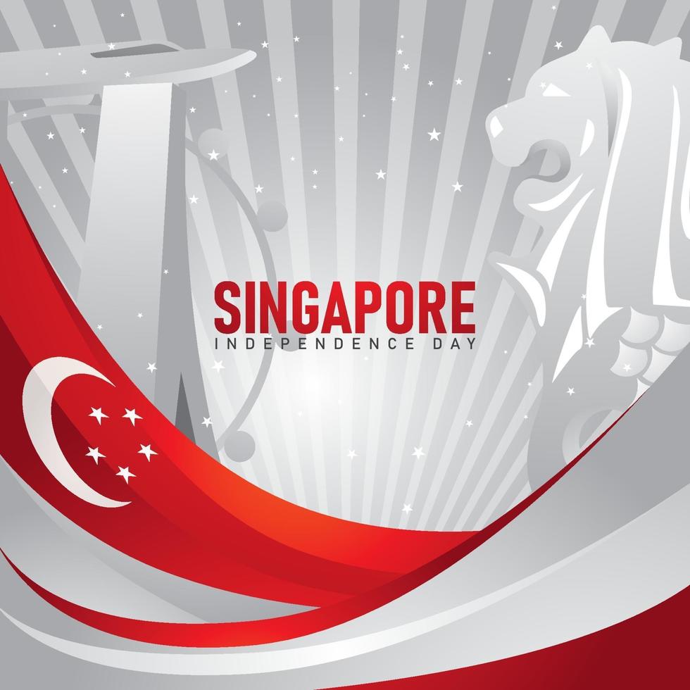 Singapurer Unabhängigkeitstag vektor