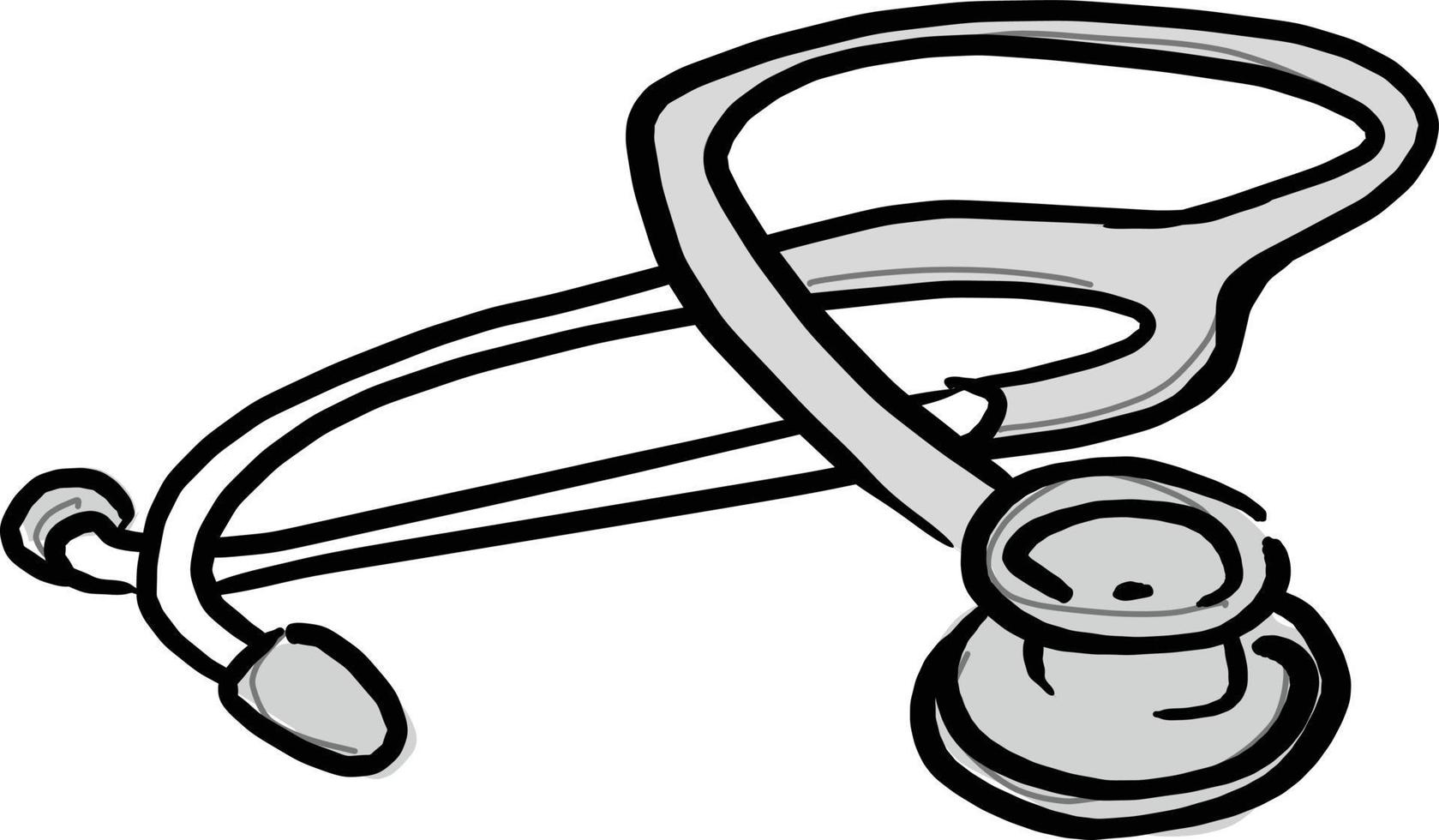 medicinsk stetoskop vektor illustration skiss