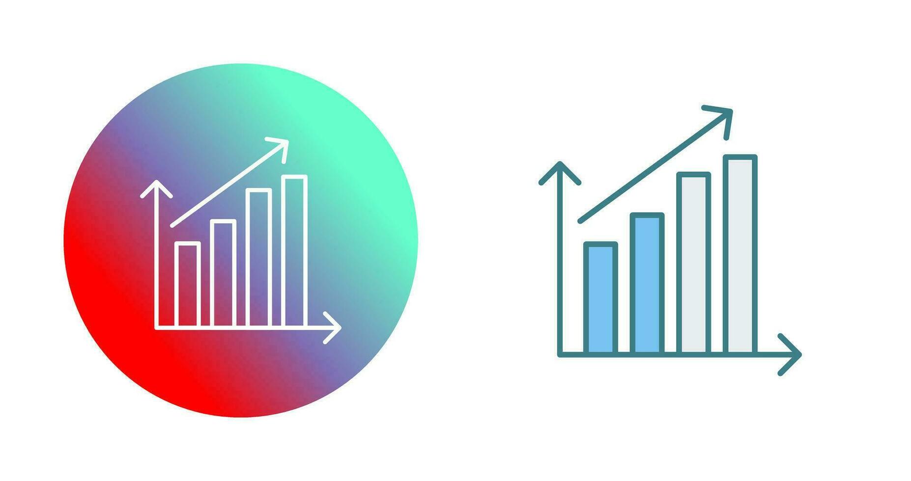 Vektorsymbol für steigende Statistiken vektor