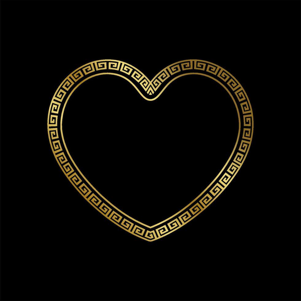 Rahmen Liebe Gold Ornament Schild einstellen vektor