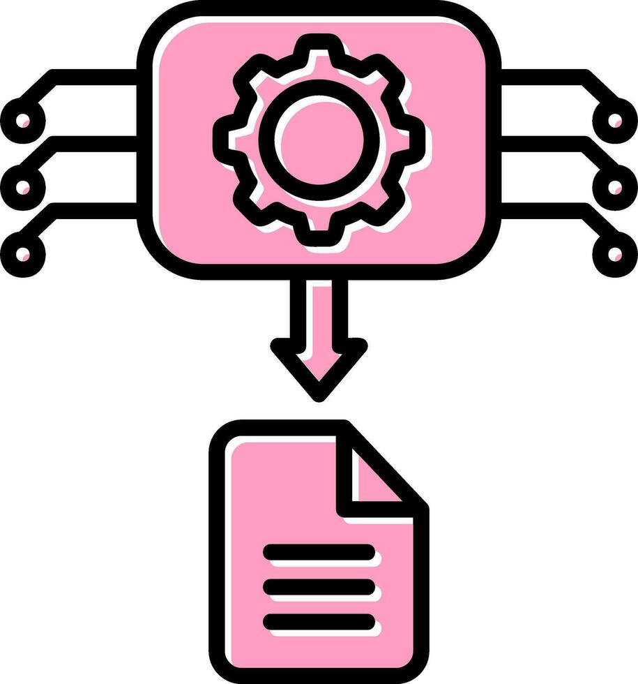 Maschine generiert Daten Vektor Symbol