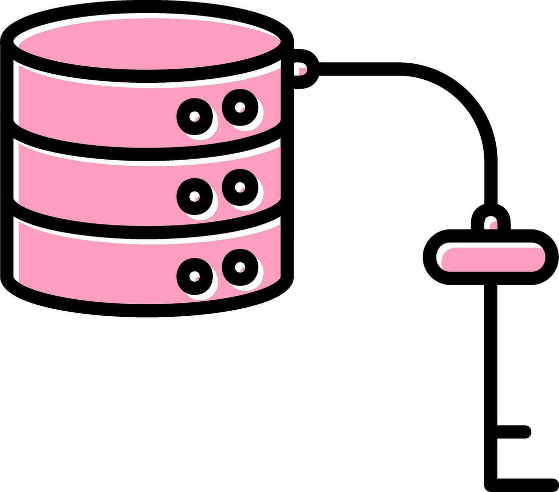 Schlüssel Wert Datenbank Vektor Symbol