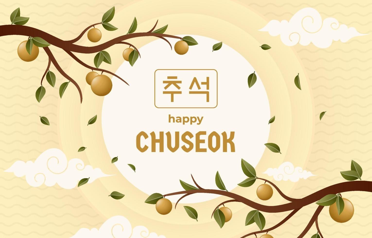 Chuseok Festival Hintergrund vektor