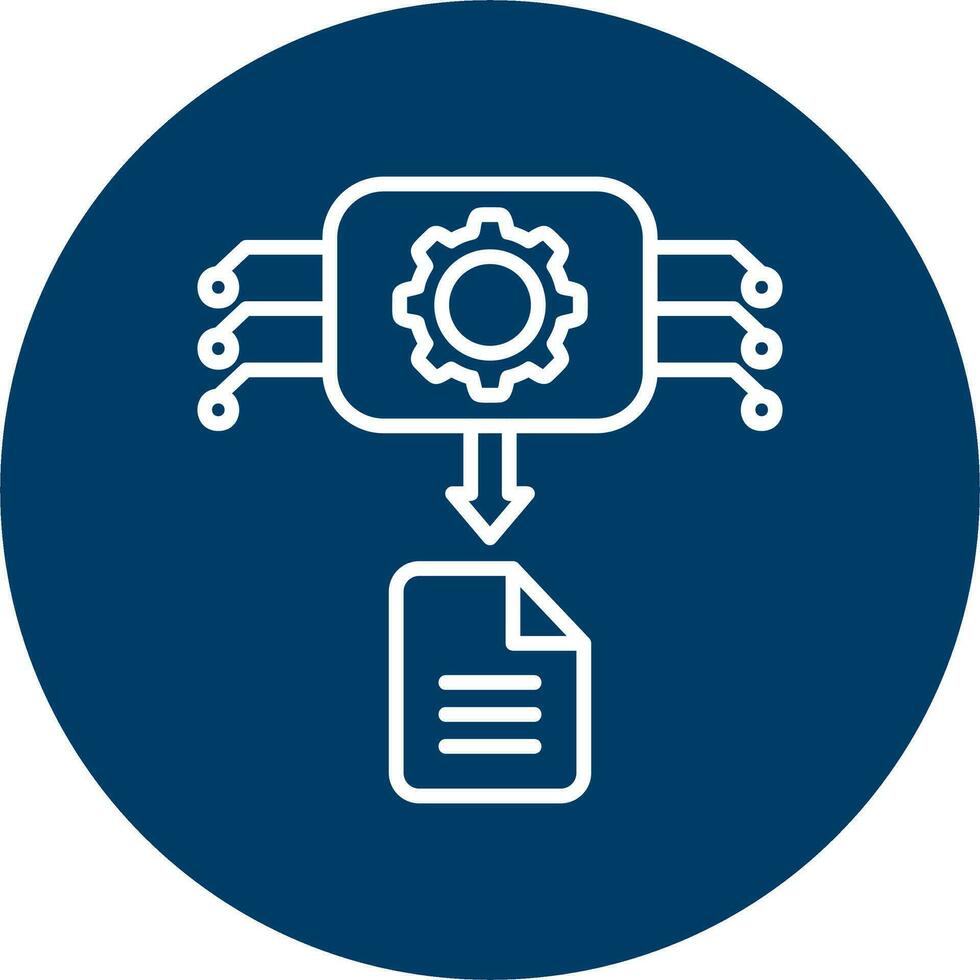 Maschine generiert Daten Vektor Symbol