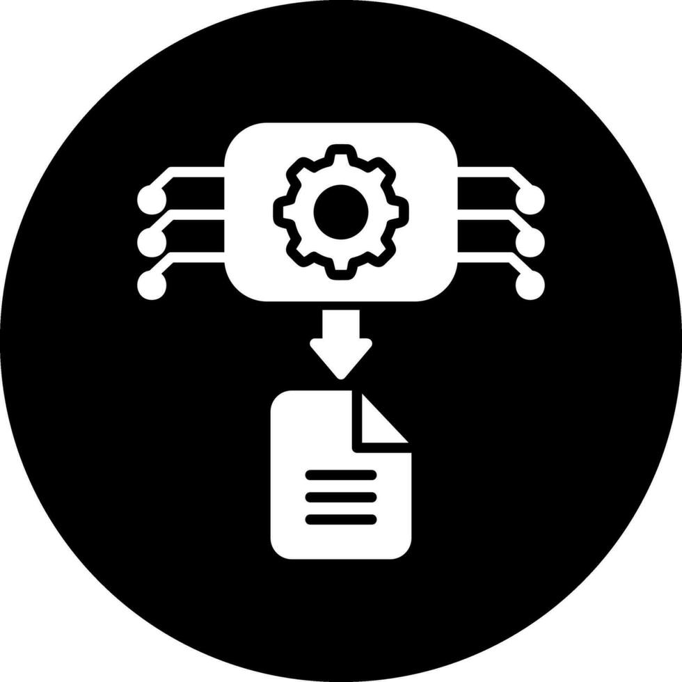 Maschine generiert Daten Vektor Symbol