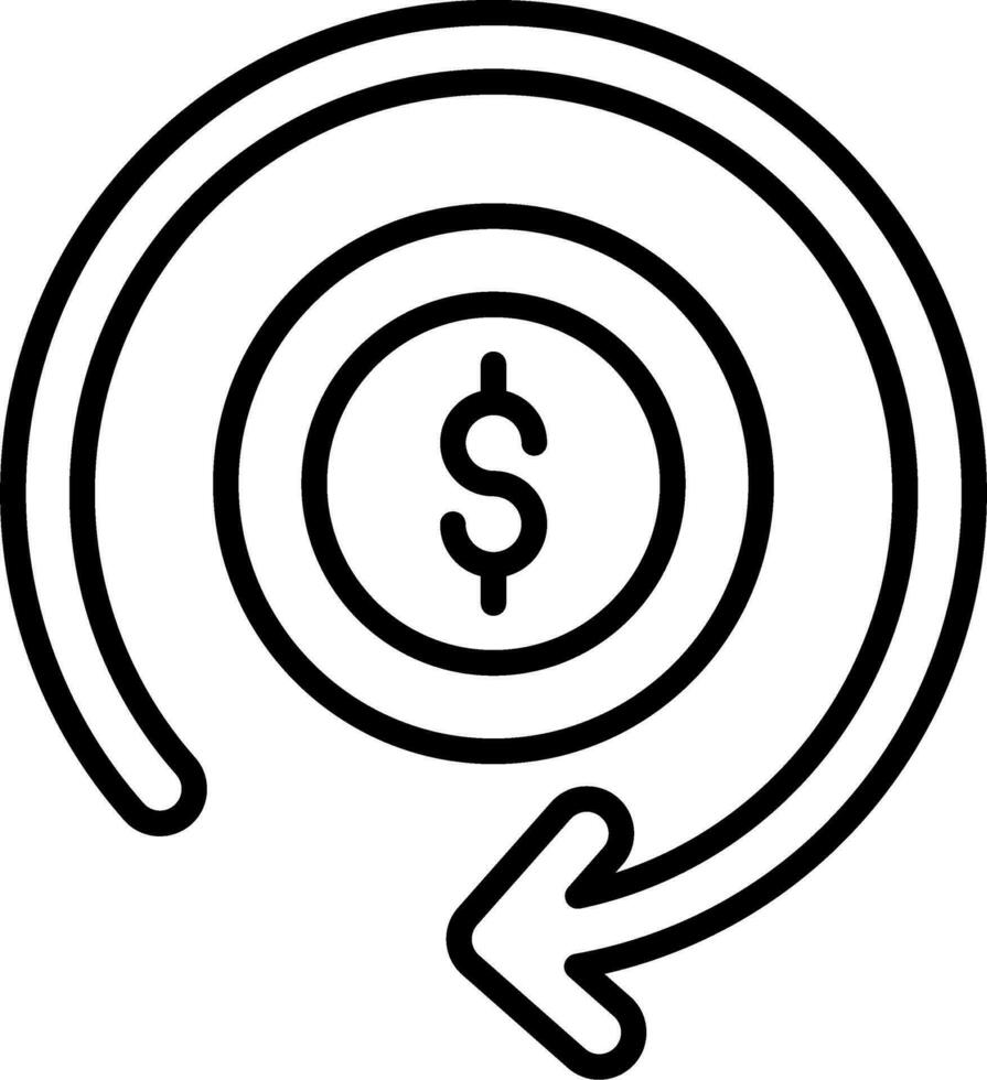 pengar återbetalning vektor ikon