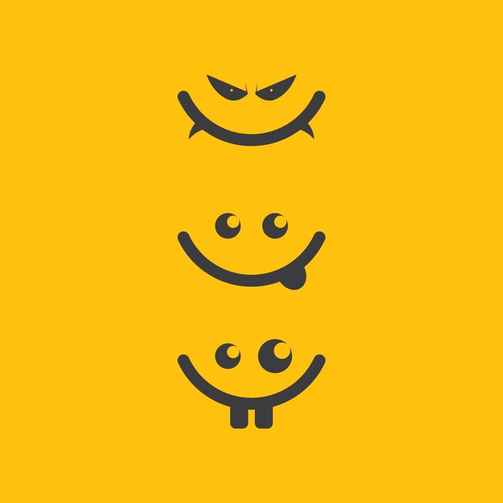 leende ikon logotyp vektor design glad uttryckssymbol och vektor emoji lycka