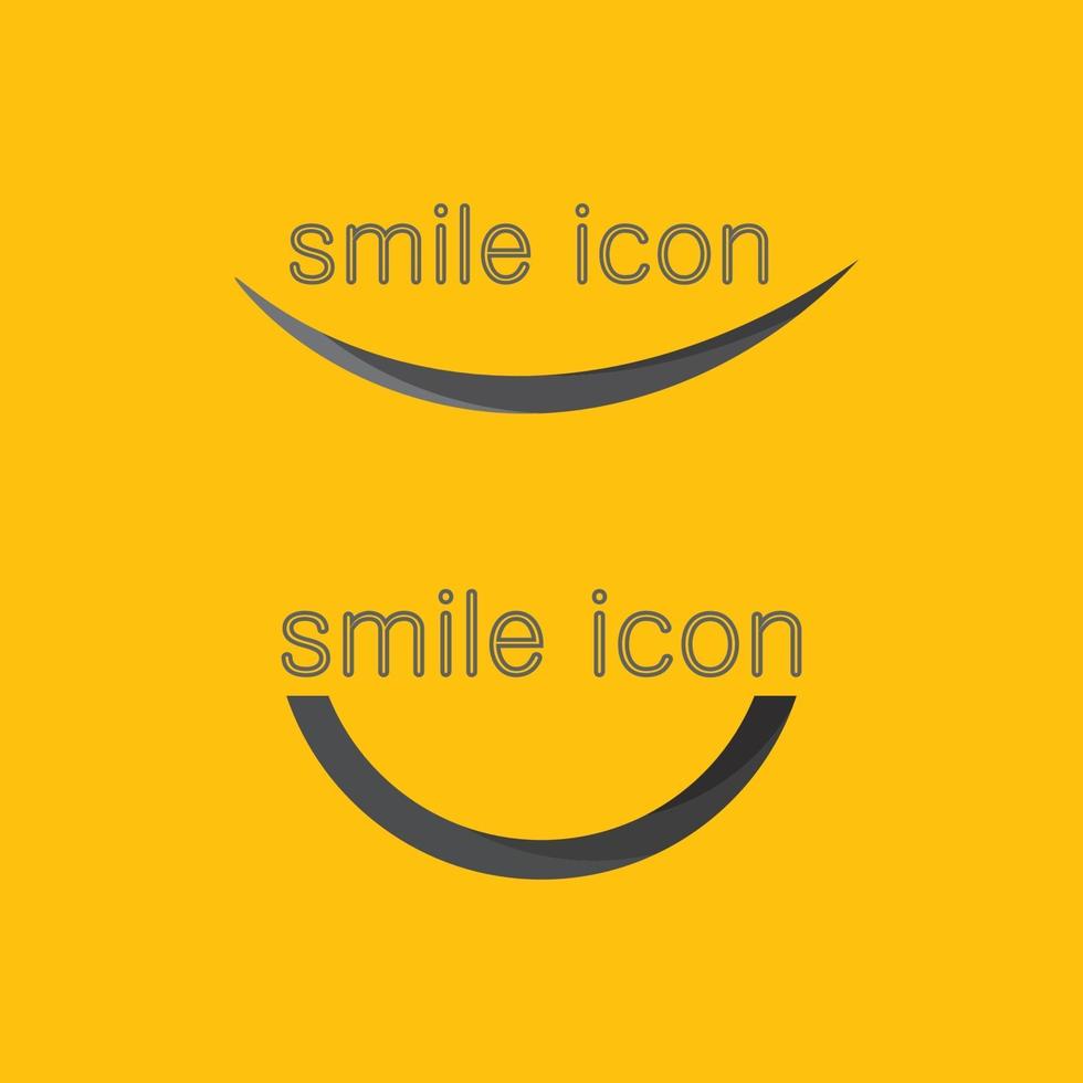 Lächeln Symbol Logo Vektor Design Glückliches Emoticonund Vektor Emoji Glück