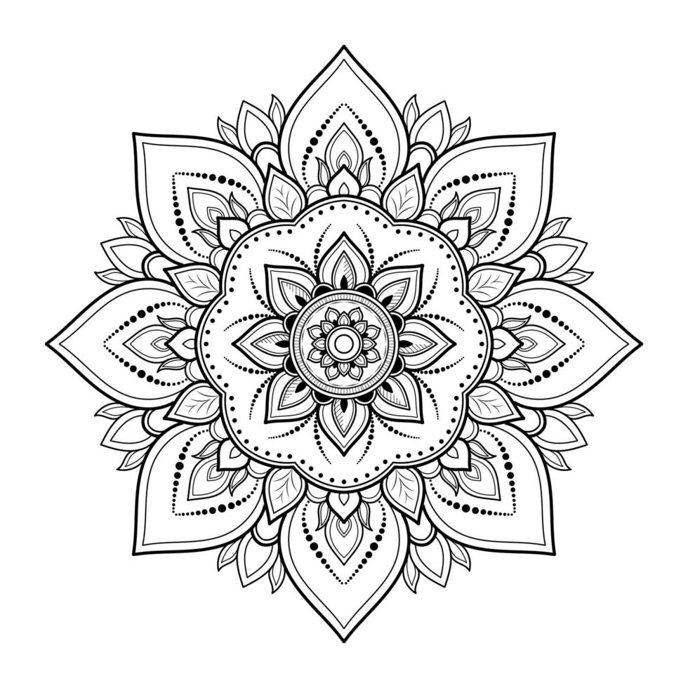 Mandala-Muster-Design mit Hand gezeichnet vektor