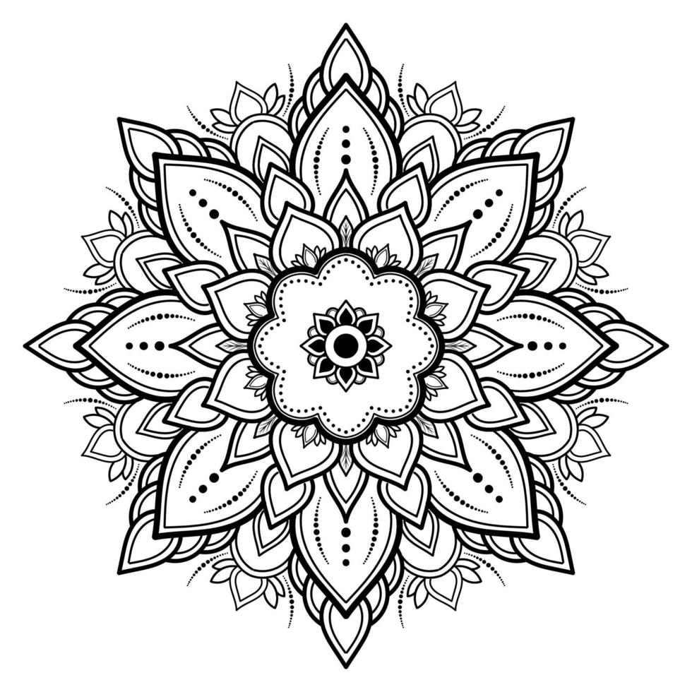 Mandala-Muster-Design mit Hand gezeichnet vektor