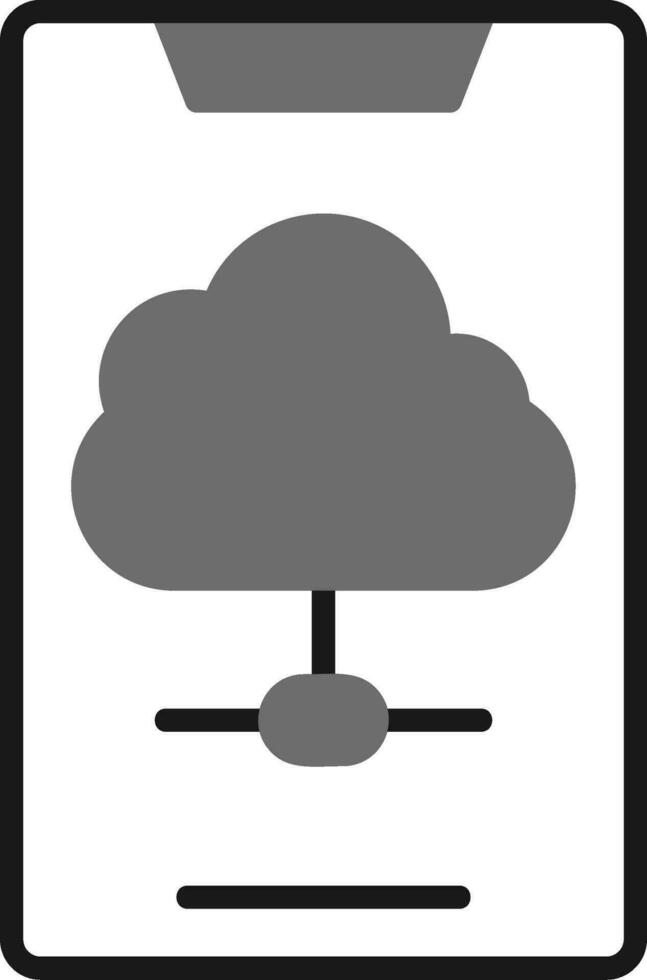 Cloud-Datenvektorsymbol vektor