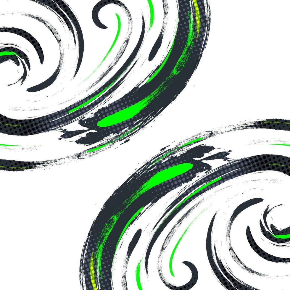 Sport Grunge Banner mit bunt Pinselstrich Illustration und Halbton Wirkung. kratzen und Textur Elemente zum Design vektor