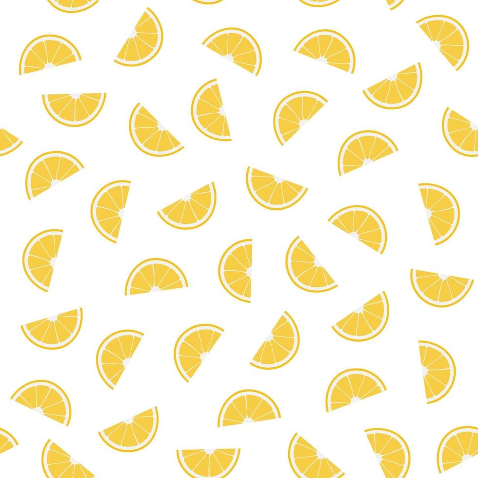 sömlöst mönster med saftiga citronskivor vektor