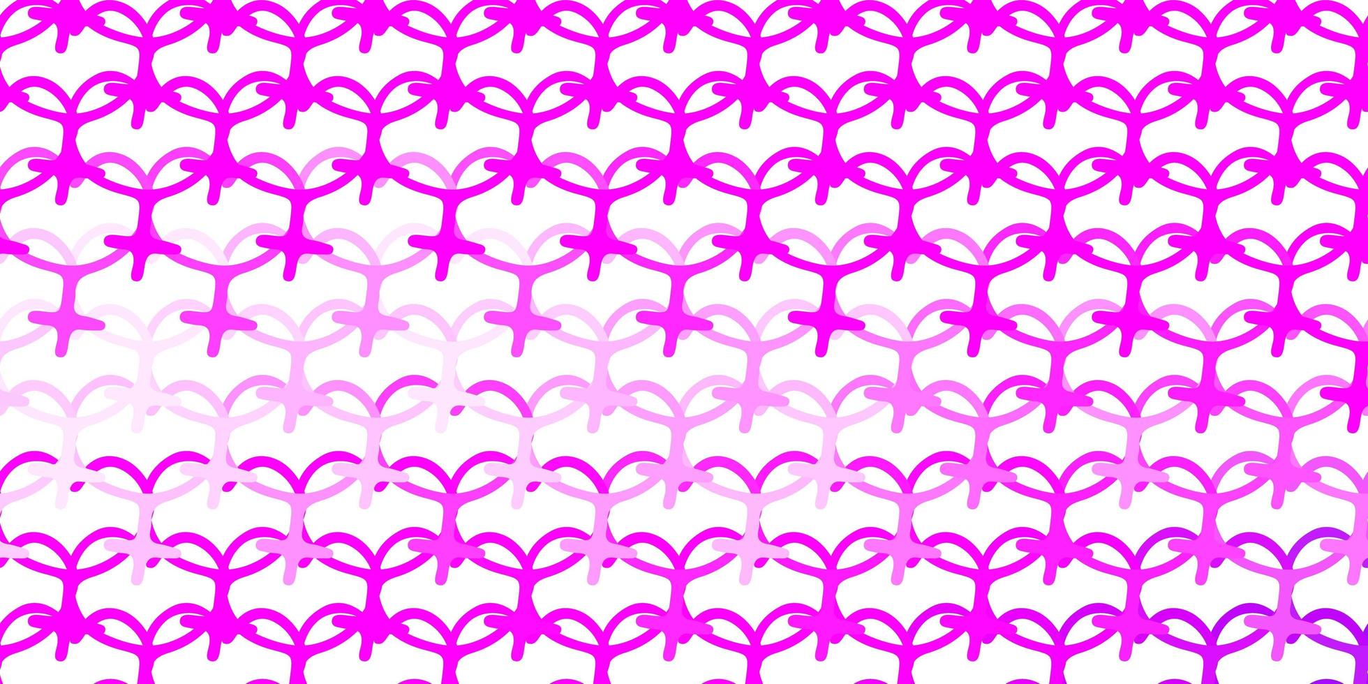 hellviolettes, rosa Vektormuster mit Feminismuselementen. vektor
