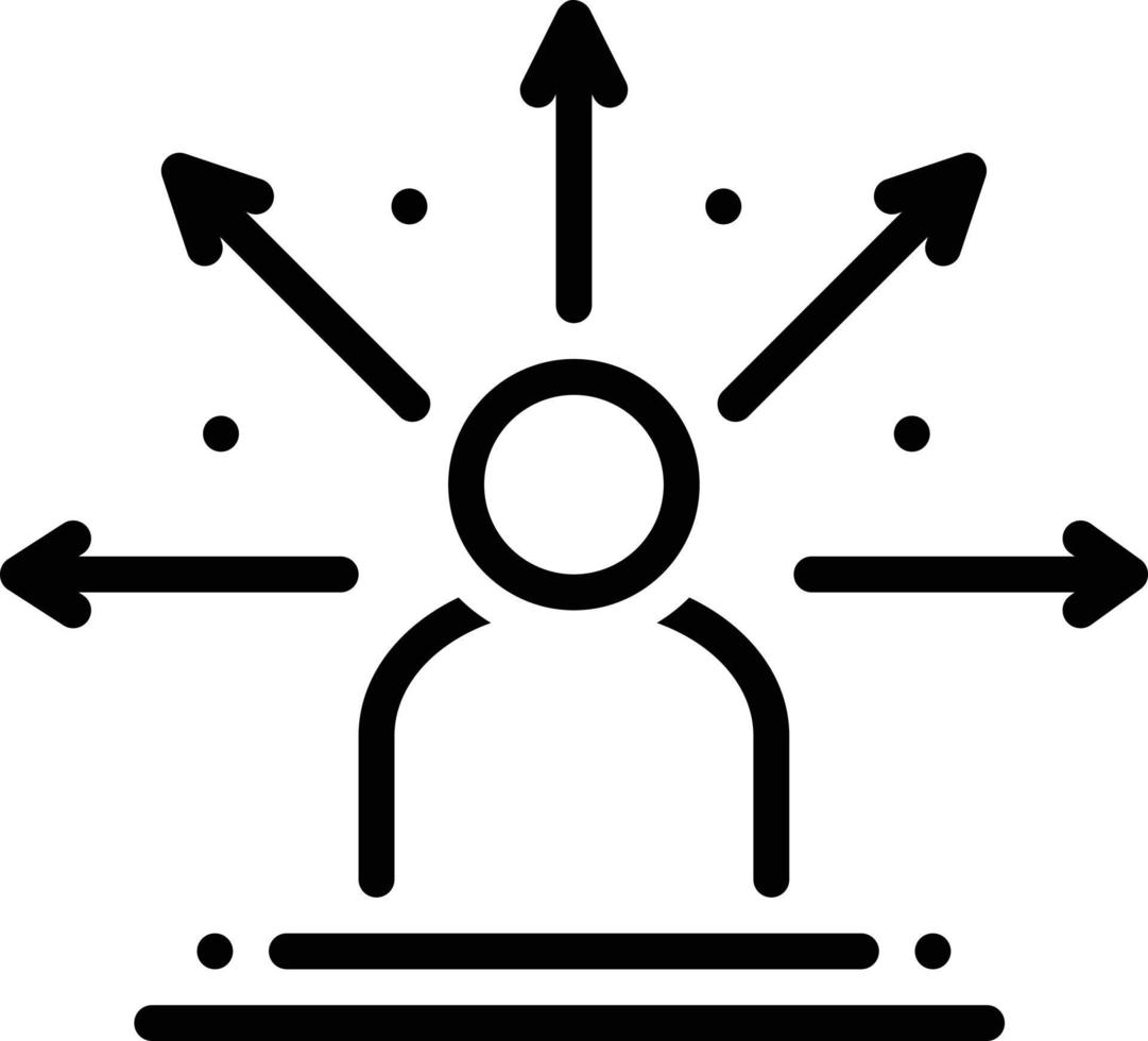 Liniensymbol für die Entscheidungsfindung vektor