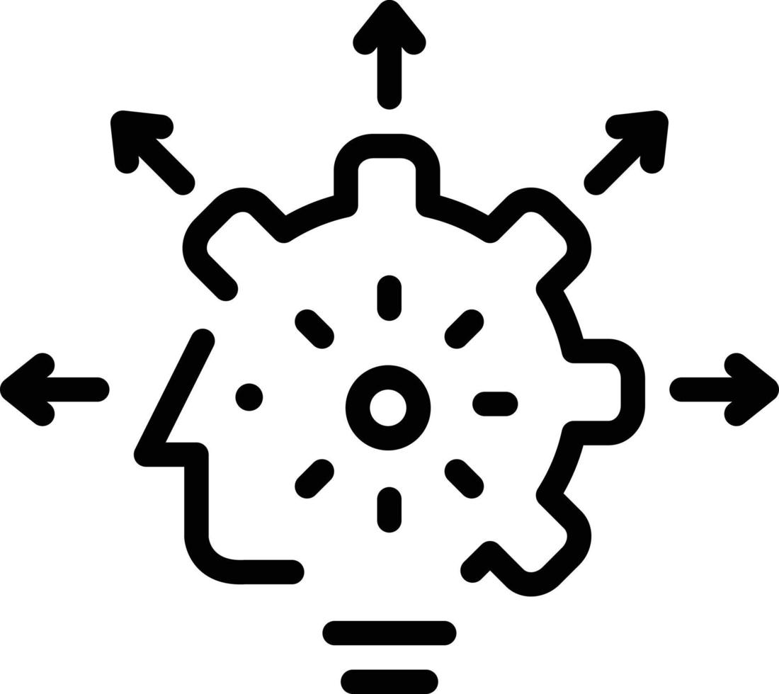 Liniensymbol für Fähigkeiten vektor