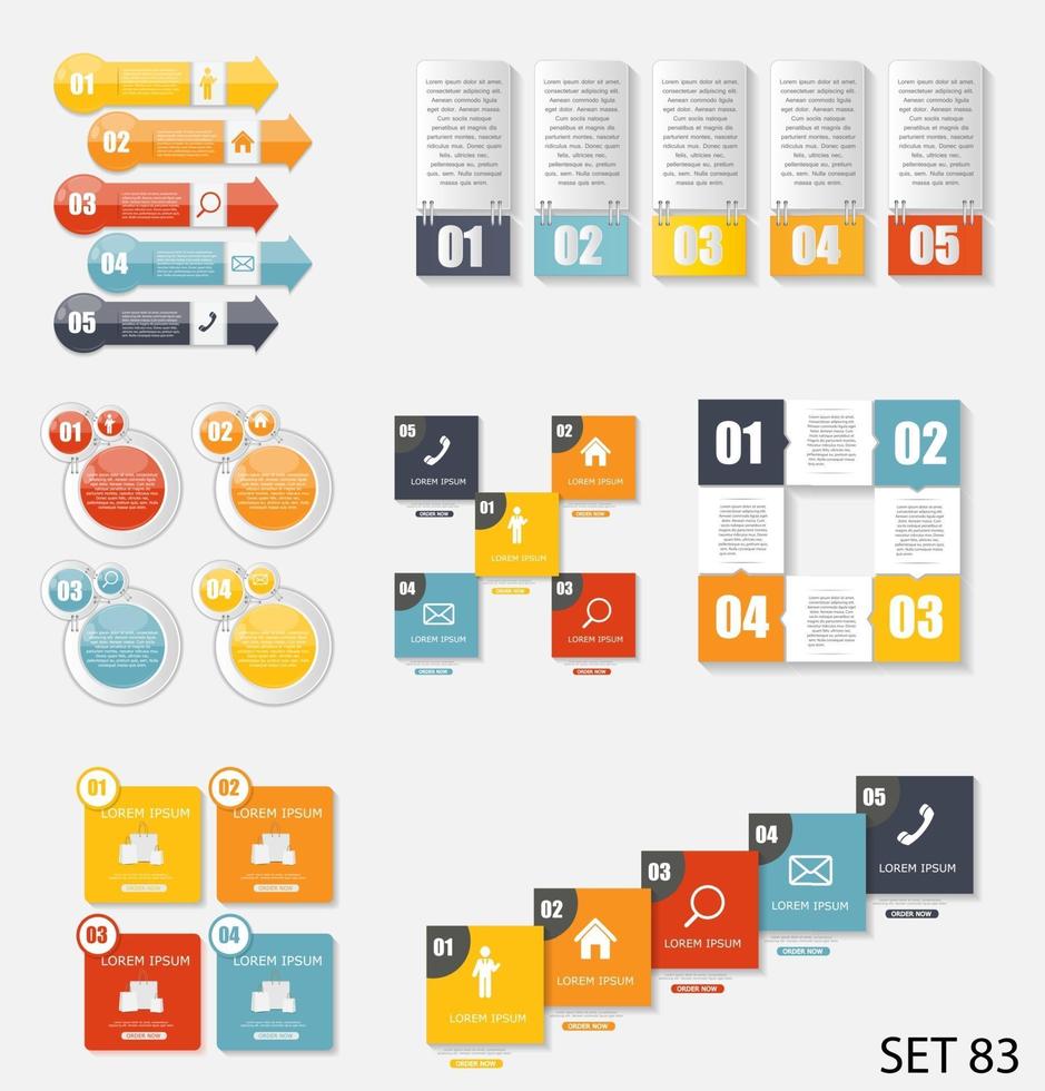 samling av infografiska mallar för affärsvektor illustra vektor