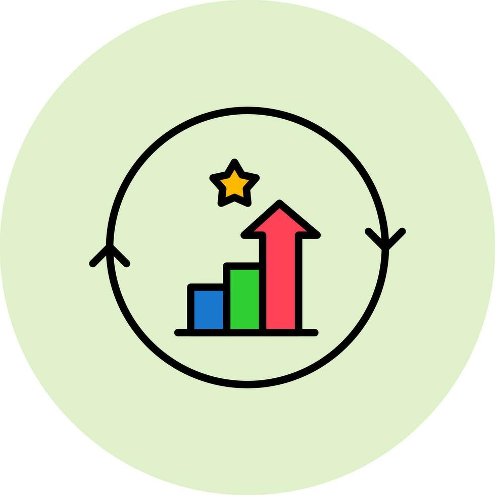 kontinuerlig förbättring vektor ikon