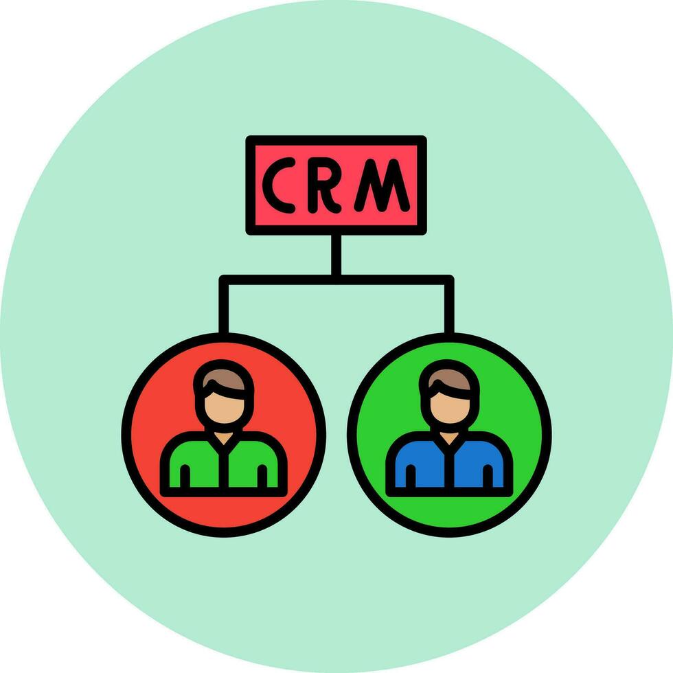 CRM-Vektorsymbol vektor