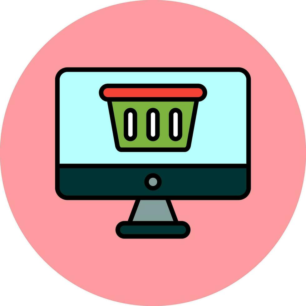 Online-Shopping-Vektor-Symbol vektor