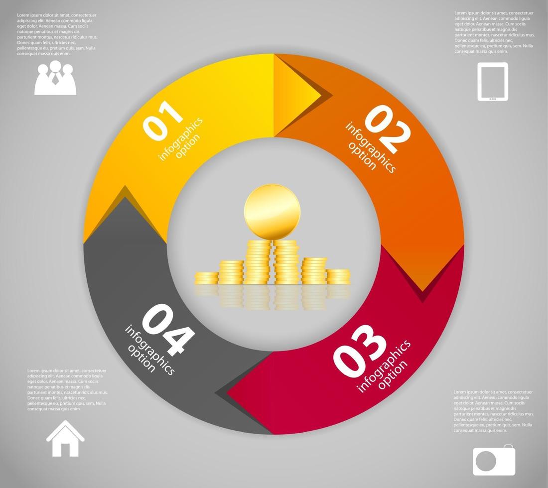 Infografik-Geschäftsschablonen-Vektorillustration vektor