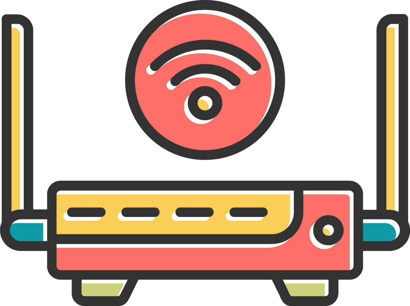 WLAN-Router-Vektorsymbol vektor