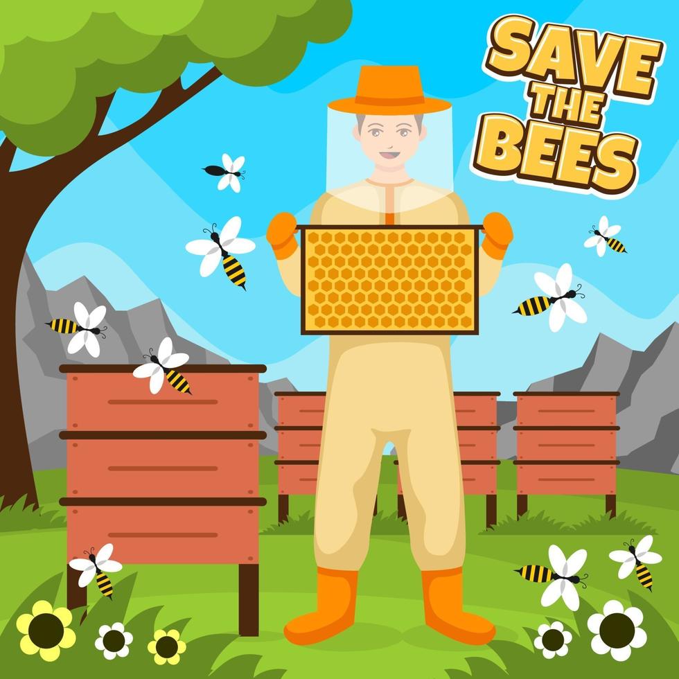 Honigbienenschutz vektor