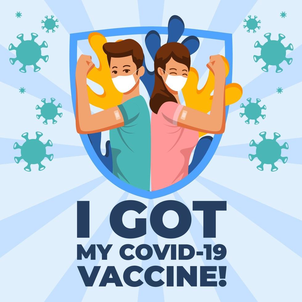 nach Covid-19-Impfung vektor