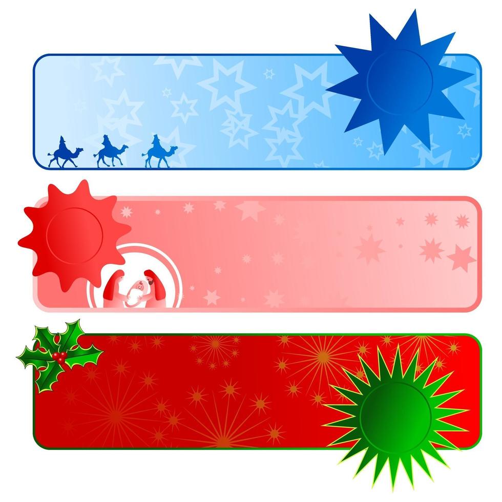 Weihnachtsgrenzen-Banner-Sammlung vektor