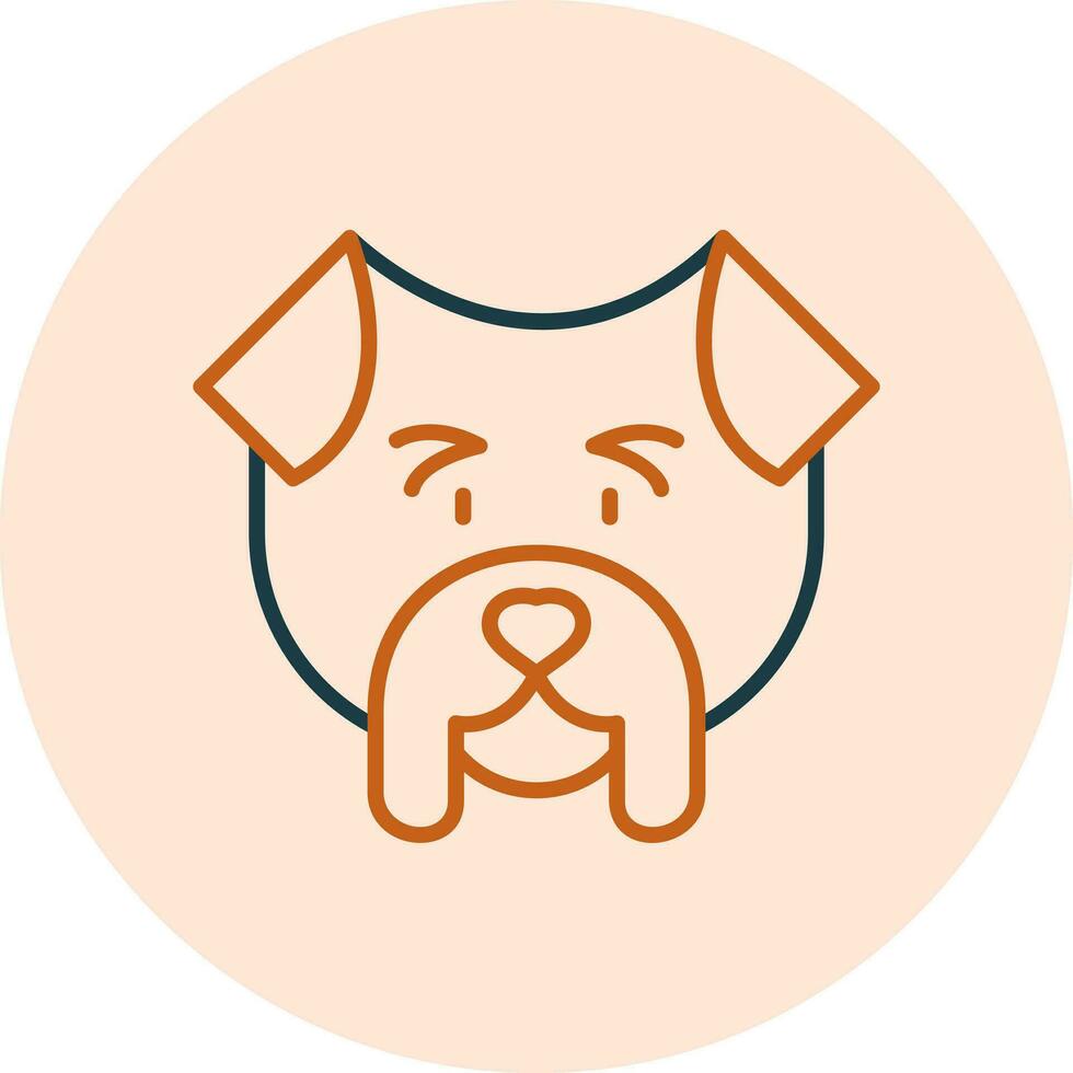 Bulldogge-Vektor-Symbol vektor