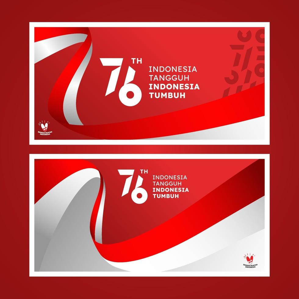 76: e indonesiens självständighetsdag formgivningsmall vektor