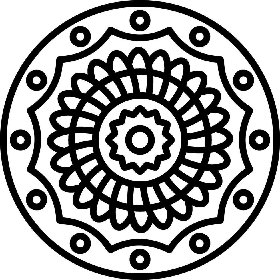 Mandala-Vektor-Symbol vektor