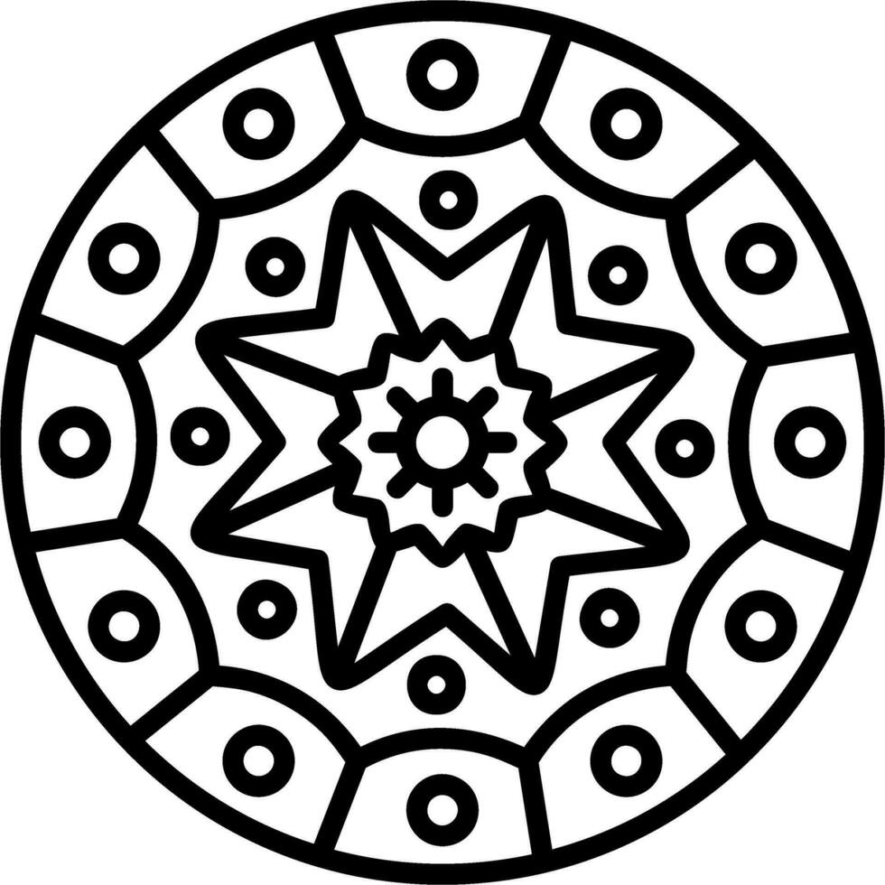 Mandala-Vektor-Symbol vektor